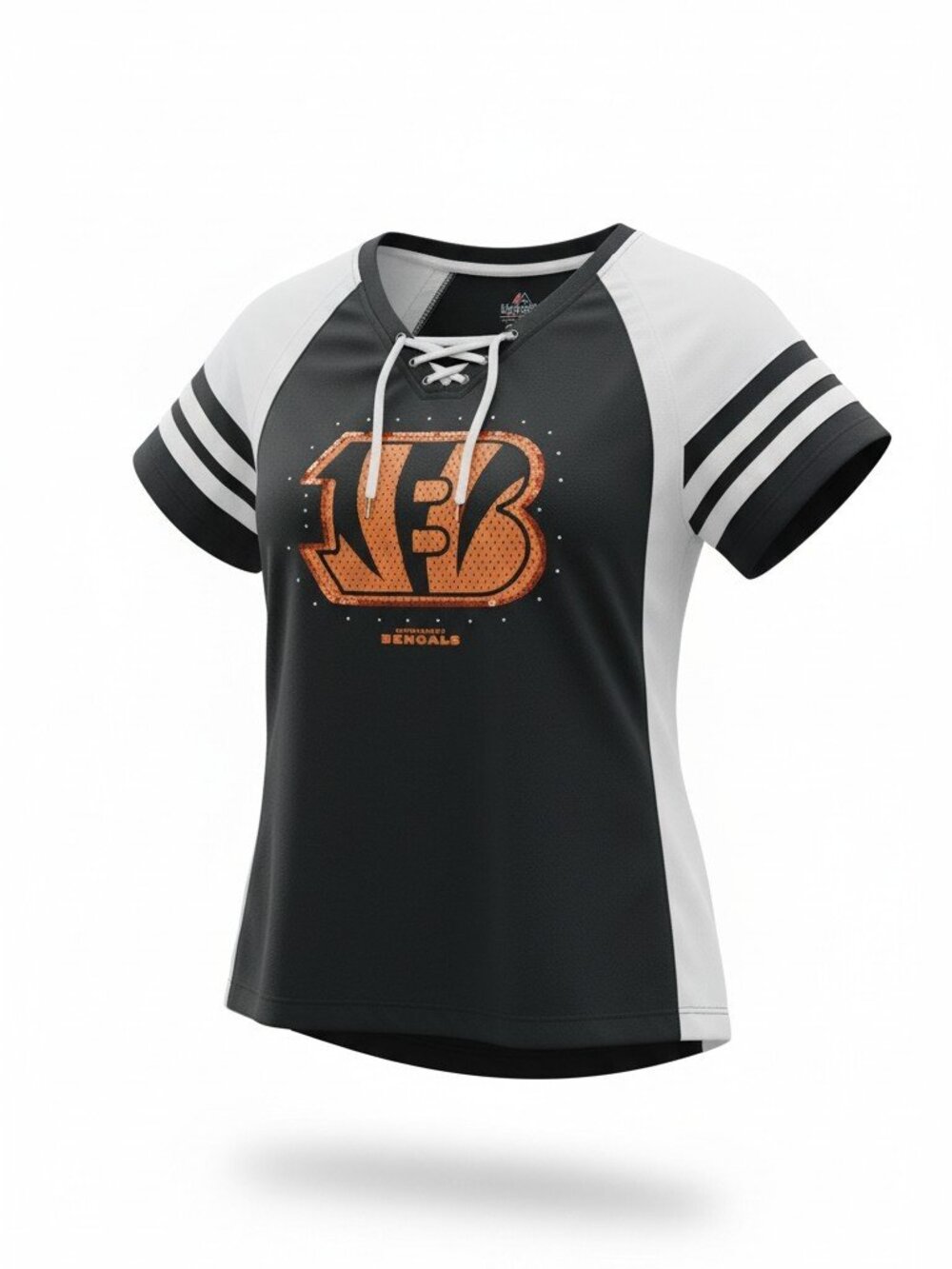 Vintage Cincinnati Bengals Lace-up V-Neck Women's Jersey - Large